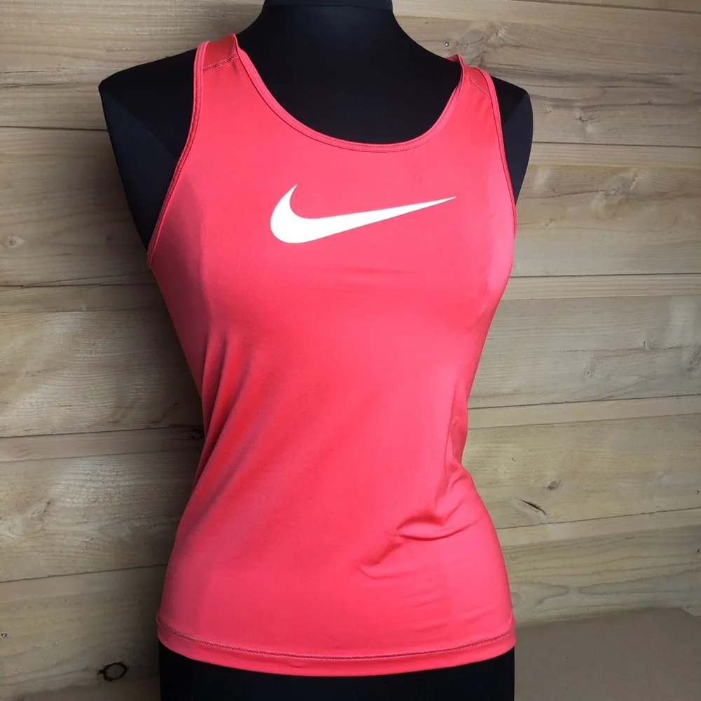 Coral Nike Dry-Fit racer back top size small workout gym activewear running